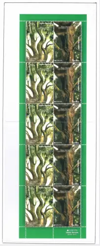 2011 EUROPA CEPT Bosnien und Herzegowina, 1 Kleinbogen aus 5 Serien, Die Wälder, postfrisch **