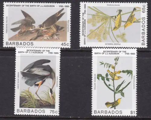 1985 BARBADOS - Yvert n. 628/626 4 Val. MNH/**