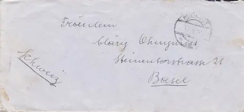 1925 POLEN Brief an die Schweiz frankiert mit 10 Werten Serie 213/223