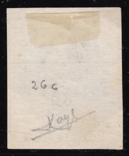 1854-55 SCHWEIZ, Nr. 26c 5 r. braun signiert Raybaudi