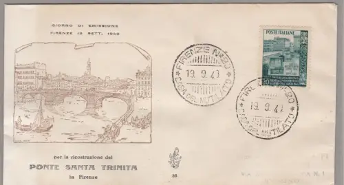 1949 REPUBLIK - Dreifaltigkeitsbrücke Nr. 613 VENEDIG NICHT GEREIST