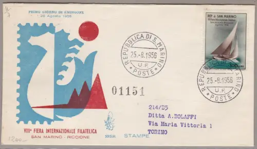 1958 SAN MARINO, Nr. 475 VENETIA VOYATA