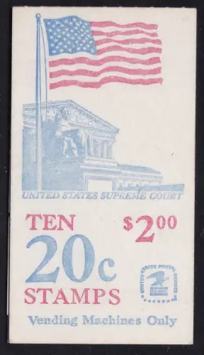 1982 USA - BOOKLET Nr. 134 $2,00 hellblau und rot MNH / **