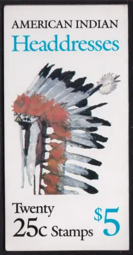 1990 USA - BOOKLET Nr. 166 $5,00 blau-schwarzer Text MNH / **