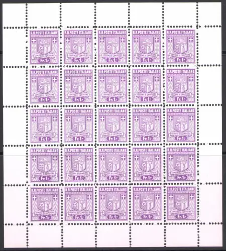 1944 Champion, Autonome Ausgabe, Nr. 1a/5a dentellati 11 1/2 MNH**