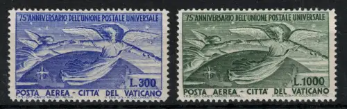 1949 Vatikan, Luftpost, 75. Jubiläum der UPU, PA Nr. 18/19, postfrisch**
