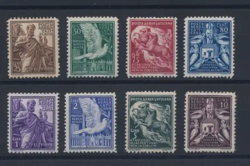 1938 Vatikan, Luftpost A1/A8, verschiedene Themen, 8 Werte, postfrisch**