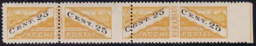 1946 SAN MARINO, Postpakete Nr. 19/IIia 25c. schwarz-gelb MNH/**