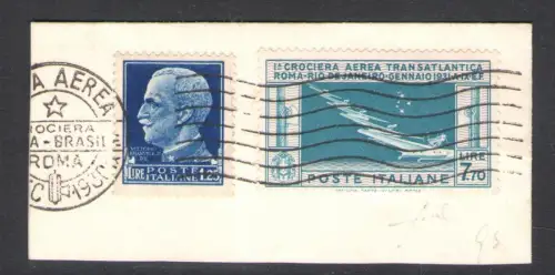 1930 Italien, Transatlantikkreuzfahrt General Balbo, 7,70 hellhimmlisch Nr. 25