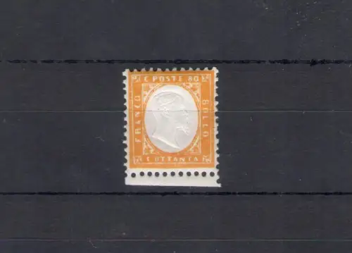 1862 Italien, Nr. 4 - 80 Cent gelb orange, postfrisch **