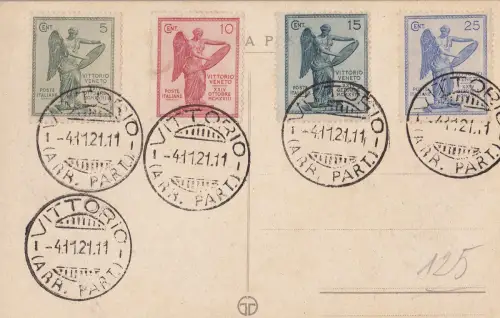 1921 Italien Postkarte zum 3. Jahrestag des Sieges - gebraucht