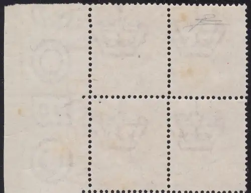 1901 ITALIEN - Nr. 72 Floreale 20 Cent. orange, Viererblock, postfrisch**