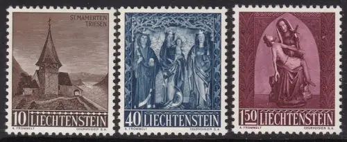 1957 LIECHTENSTEIN, Nr. 324/326 Weihnachten postfrisch/**