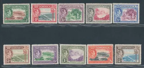 1938/47 Dominica - Stanley Gibbons Nr. 99/108 - postfrisch**