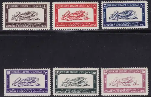 1936 Libanesische Republik - Yv. n. 122/127 6 Werte postfrisch/**