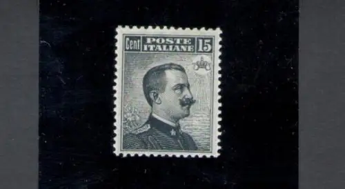1909 Italien, 15 Cent Typografie Nr. 86, gut zentriert, postfrisch **
