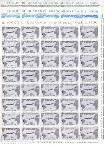 1961 Italien, Besuch von Präsident Gronchi in Südamerika, Nr. 918/20, postfrisch**