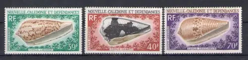 1968 Neukaledonien, Yvert Posta Aerea n. 98/100, Muscheln, postfrisch**