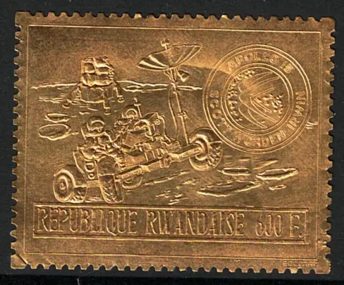 1972 Ruanda, Yvert Goldmarke # 473A, Apollo XV, MNH **