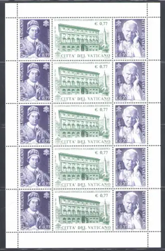 2002 Vatikan, 1 Minifoglio, Accademia Ecclesiastica n. 1270/72 - postfrisch**