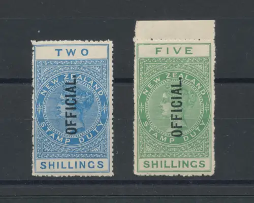 1913-25 NEW ZEALAND, SG Nr. O82/O83, Fiscali Soprastampa Official, MH*