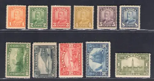 1928-29 Kanada - Stanley Gibbons Nr. 275/85 - 11 Werte - postfrisch **