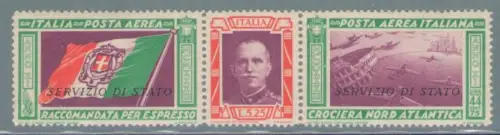 1933 Italien - Flugdienst - Tripttico Nordatlantikkreuzfahrt - postfrisch **