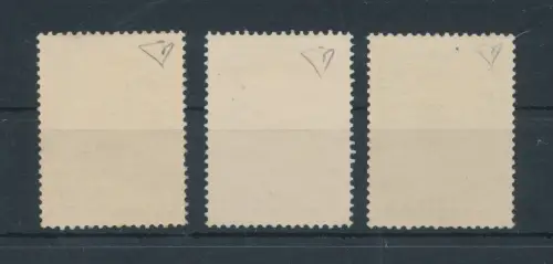 1912 Liechtenstein, n. 1/3, Johannes II., 3 Werte, gestrichenes Papier, postfrisch**