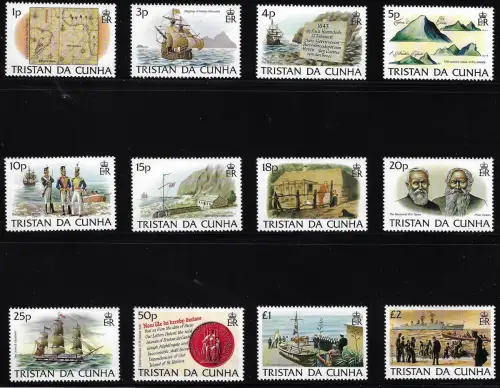 1983 Tristan da Cunha - Serie Ordinaria, Yvert Nr. 331/42, postfrisch**