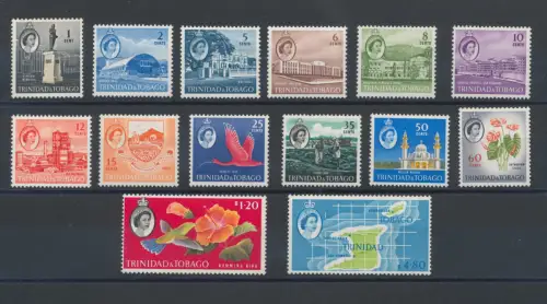 1960 TRINIDAD und Tobago, SG 284/297, Elisabeth, Serie von 15, postfrisch **