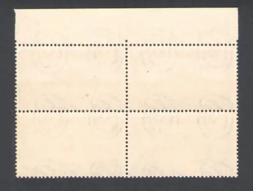 1949 Italien, Römische Serie, 100 Lire braun Nr. 600, postfrisch ** Viererblock