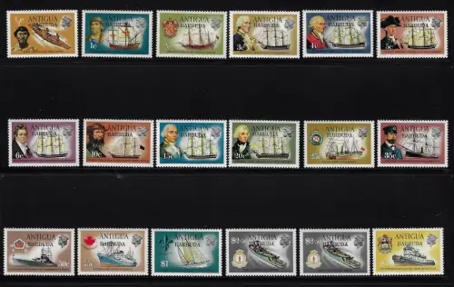 1973-74 Barbuda - Yvert et Tellier n. 114/30 - Ordentliche Serie - MNH **