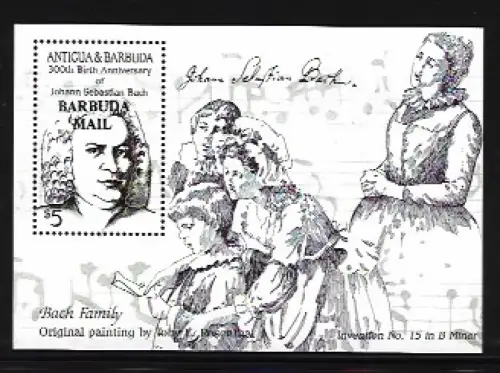 1986 Barbuda, J.S. Bach - Yvert Bogen Nr. 97 - postfrisch **