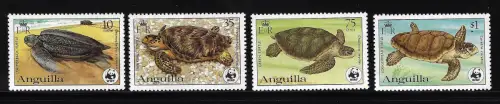 1983 Aal, Tiere in Gefahr, WWF, Yvert Nr. 492a/495a - MNH**