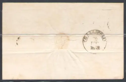 1862 Italia, n. 1K - 10 Cent Bistro Olive unten ungezähnt, gebraucht