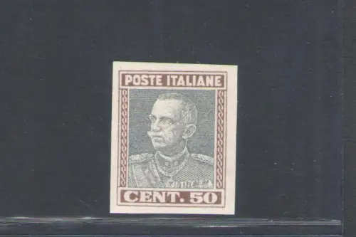 1927 Italien - Königreich, Nr. 218h Abbild, 50 Cent, ungezähnt, postfrisch**
