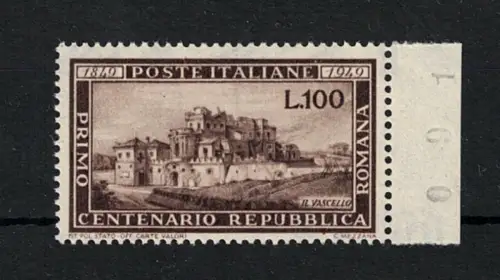 1949 Italien - Republik, Römische Republik Nr. 600, zentriert postfrisch **
