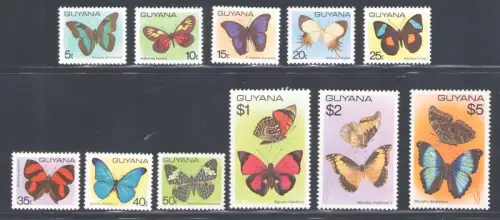 1978 Guyana - Farfalle Yvert n. 523/33 - postfrisch**