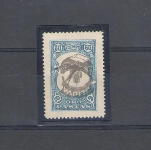 1926 Litauen - Luftpost - 60 Cent, Vogel, Mitte umgedreht Nr. 44a, postfrisch**