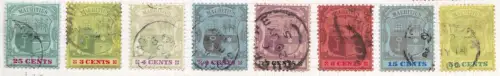 1900-05 MAURITIUS, SG Nr. 138/152 14 Werte GEBRAUCHT