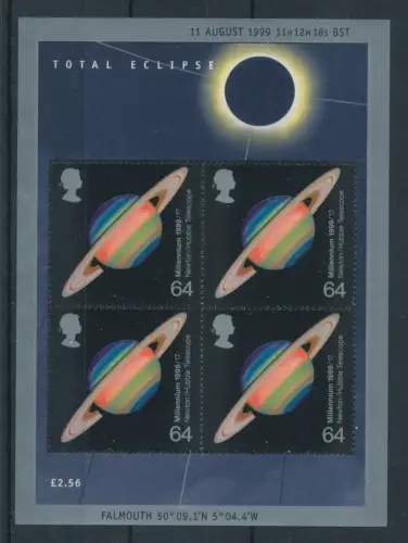 1999 Großbritannien - Sonnenfinsternis, Bogen # 7 - postfrisch **