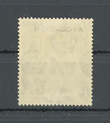 1922 Ascension, Stanley Gibbons n. 4b - Blot on scroll - MLH* - Rare