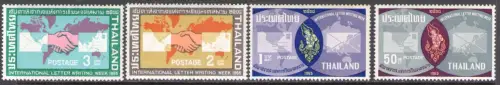 1965 Thailand - SG 524-527 - Korrespondenzwoche - 4 Werte postfrisch **