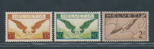 1929-30 SCHWEIZ, Luftpost Mattkarte # A13A/A15A, postfrisch**