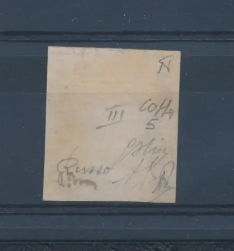 1859 SIZILIEN, Nr. 5 1 Korn hellolivgrün, III Tafel, MLH * signiert Kleber / A.Diena