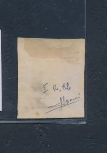 1859 SIZILIEN, Nr. 6 - 2 blaue Körnung, I Tafel, Retusche Nr. 82 hellblau GEBRAUCHT - Signiert Sorani