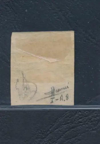 1859 SIZILIEN, Nr. 6 - 2 blaue Körnung, I Tafel, Retusche Nr. 8 hellblau GEBRAUCHT - Signiert Sorani