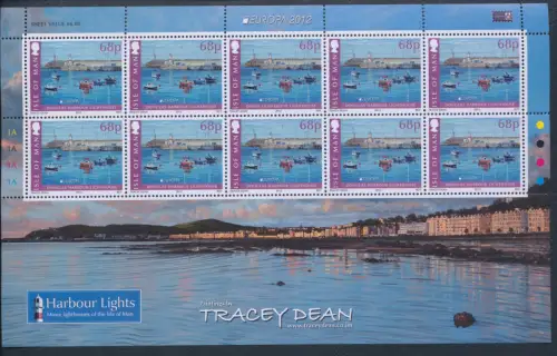 2012 EUROPA CEPT, Man, Kleinbogen mit 20 Werten, Tourismus, postfrisch **