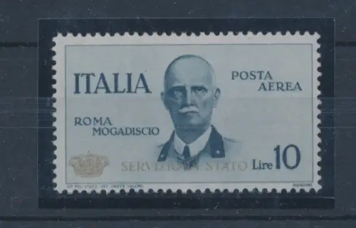 1934 Königreich Italien - Flugdienst - 10 Lire Schiefer Coroncina - MNH ** Raybaudi Zertifikat