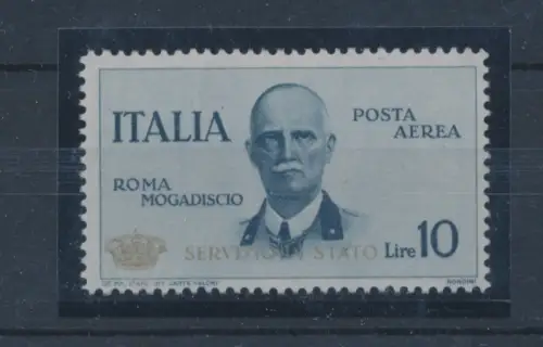 1934 Königreich Italien - Flugdienst - 10 Lire Schiefer Coroncina - MNH ** Raybaudi Zertifikat